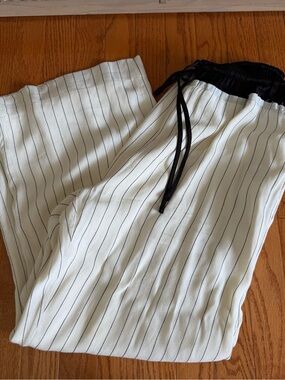 DISSB Pinstripe Drawstring Pants with Black Waistband
